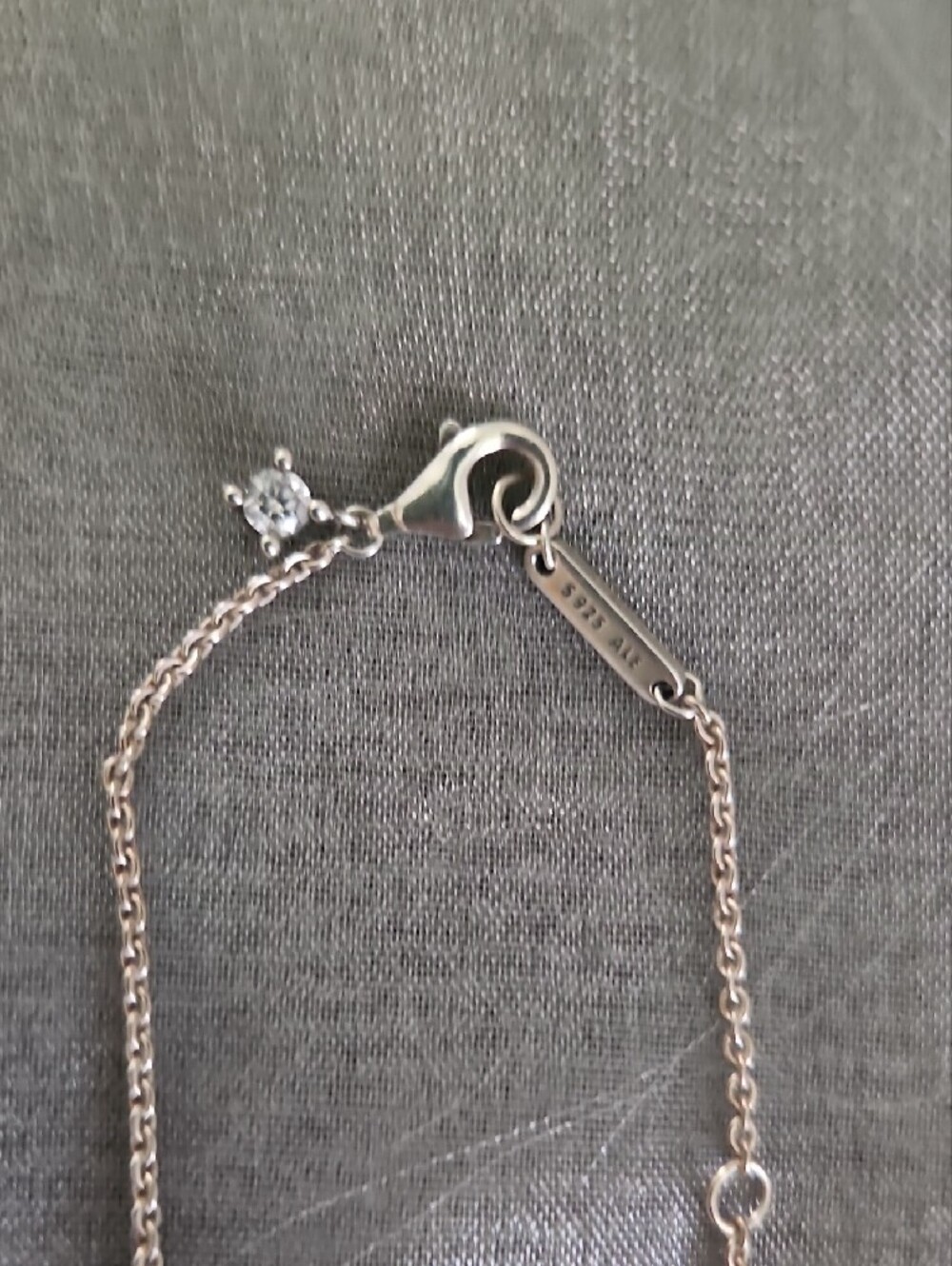 Sterling Silver Double Heart Pendant Necklace - Picture 3 of 4
